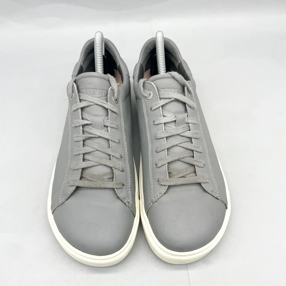 Birkenstock Womens 10 Bend Low Sneaker Shoes Gray Leather Comfort Narrow Fit